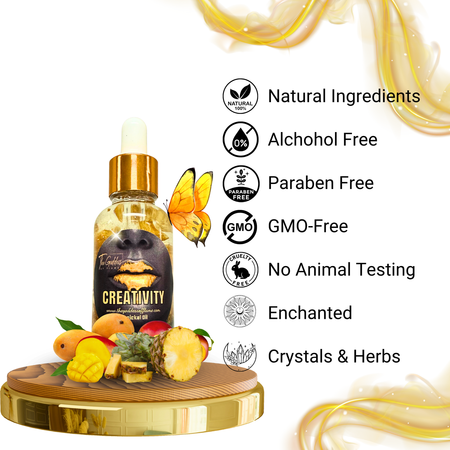 Focus and imagination oil dropper for manifestation