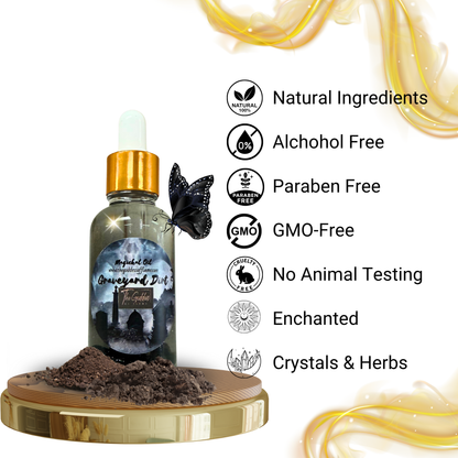 Graveyard Dirt Oil – Ritual & Anointing Oil for Protection, Banishing & Ancestor Work