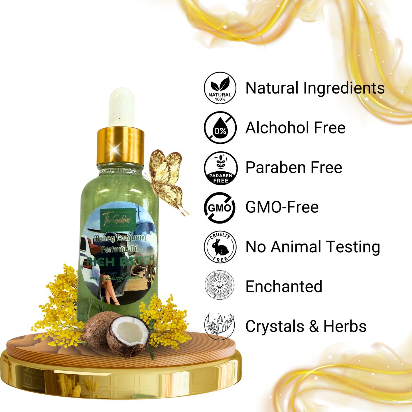 Rich B$tch Conjuring Oil - Manifest Wealth, Abundance, Luxury life & Cash flow