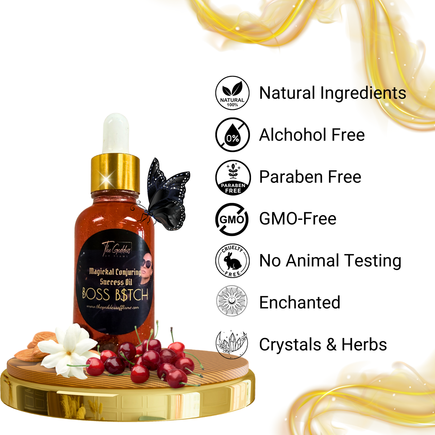 Boss B$tch Anointing Oil Dropper - Manifest Wealth, Abundance & Confidence