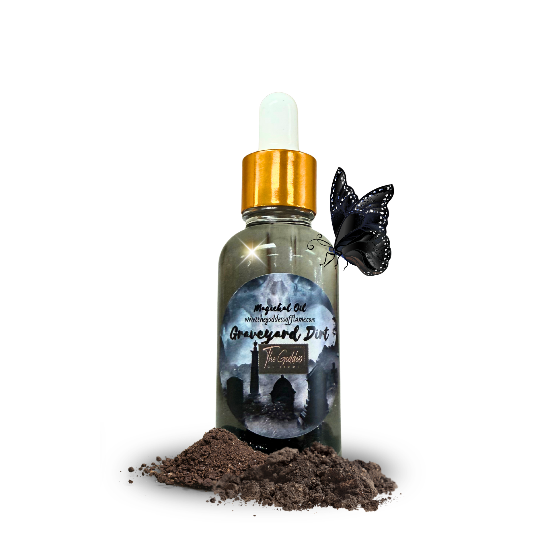 Graveyard Dirt Oil for banishing, protection, and ancestral work