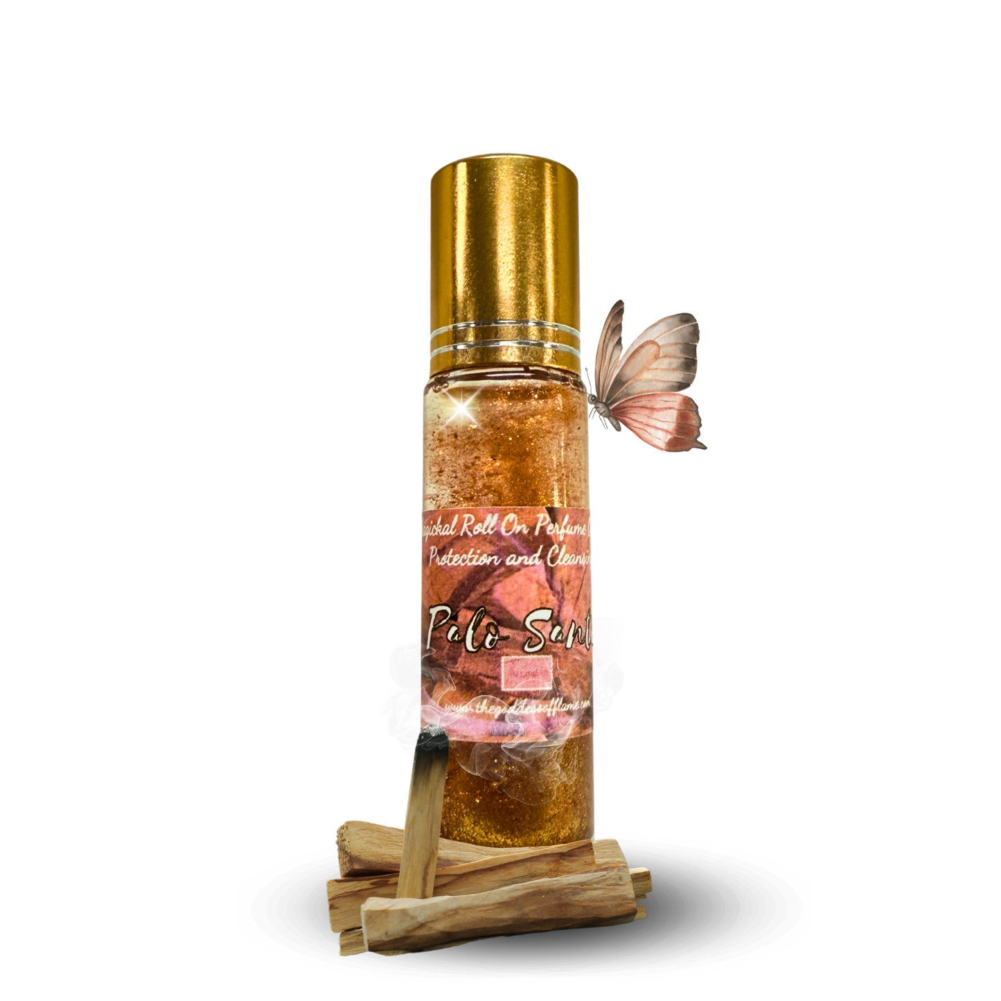 Palo Santo Roll-On Oil – Energy Cleansing & Grounding | Crystal-Infused, Aromatherapy, Vegan, Spiritual Oil for Calm & Protection