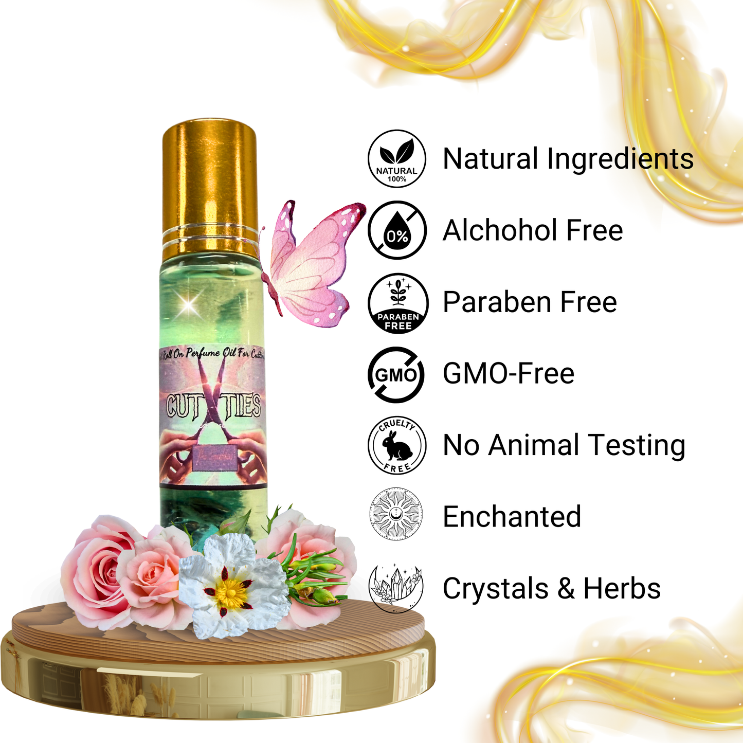 Energy clearing altar oil with candle and petition paper