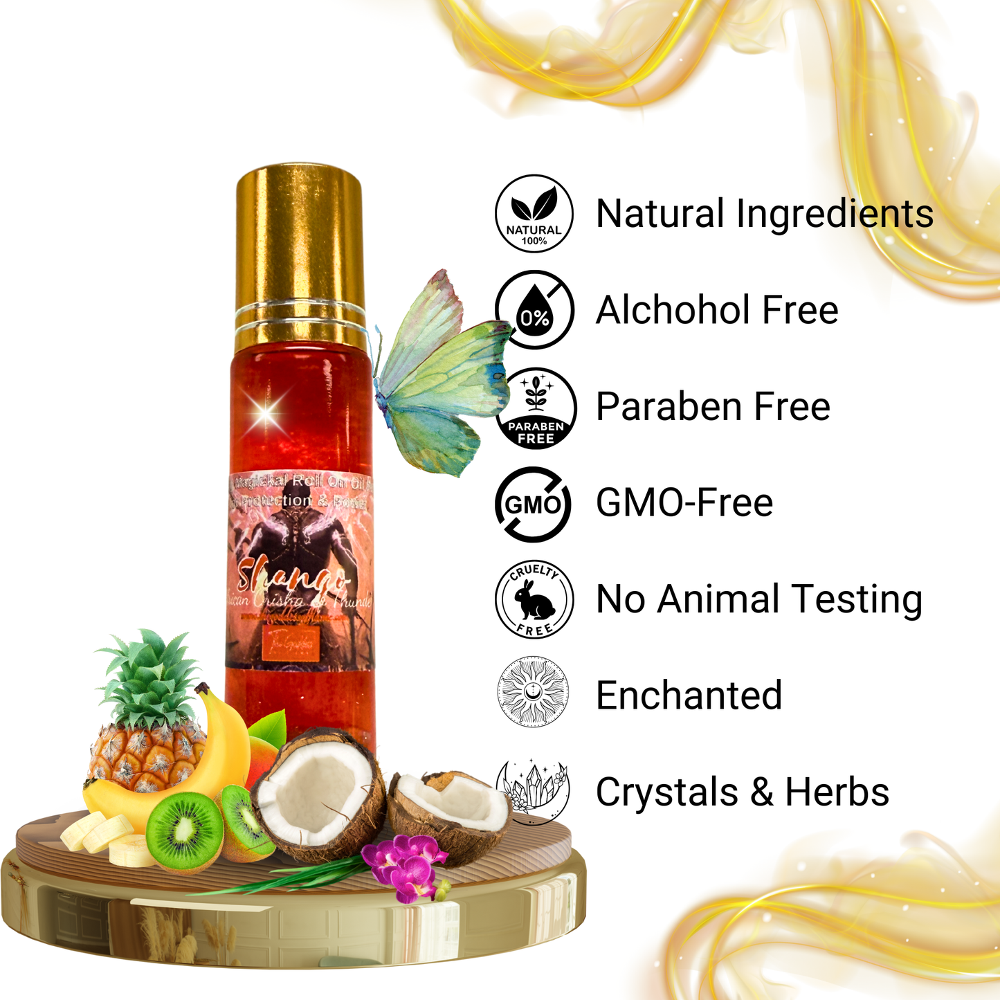 Applying Shango roll on oil for confidence and attraction
