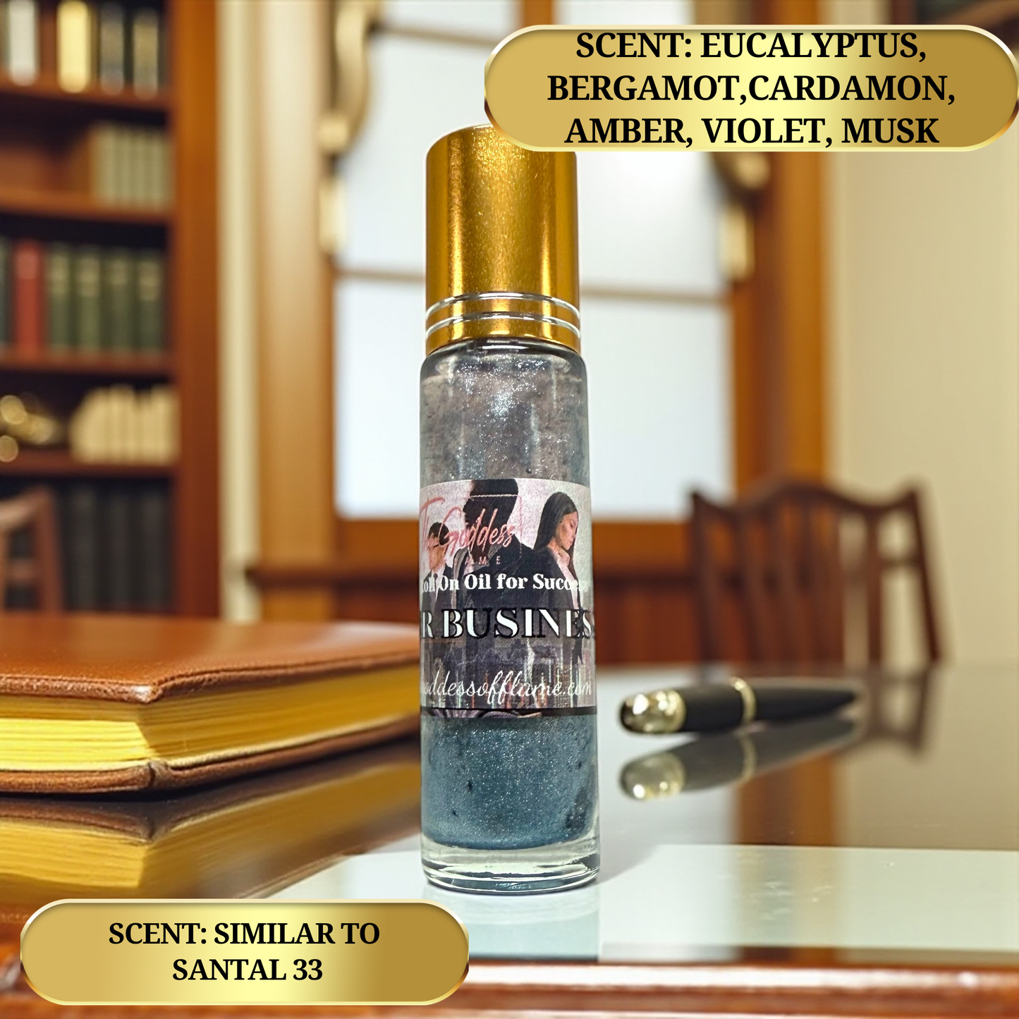 Glass roll on bottle business success ritual oil