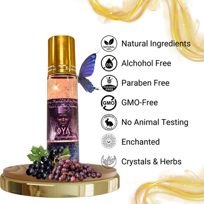 Applying Oya roll on oil for life change ritual