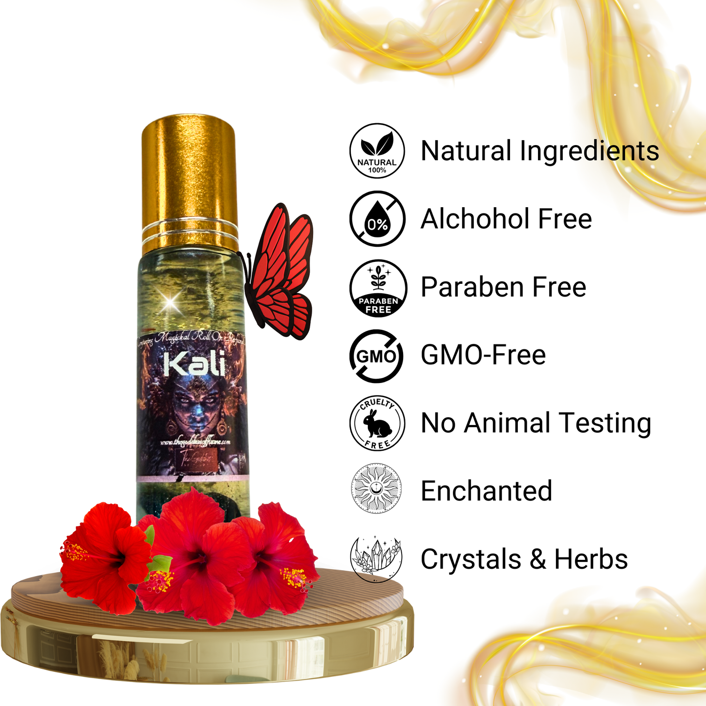 Applying Kali Ma roll on oil to wrist for protection ritual