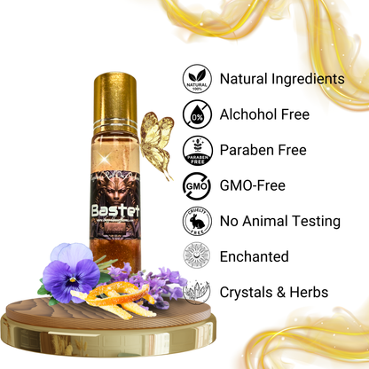Applying Bastet roll on oil for attraction ritual