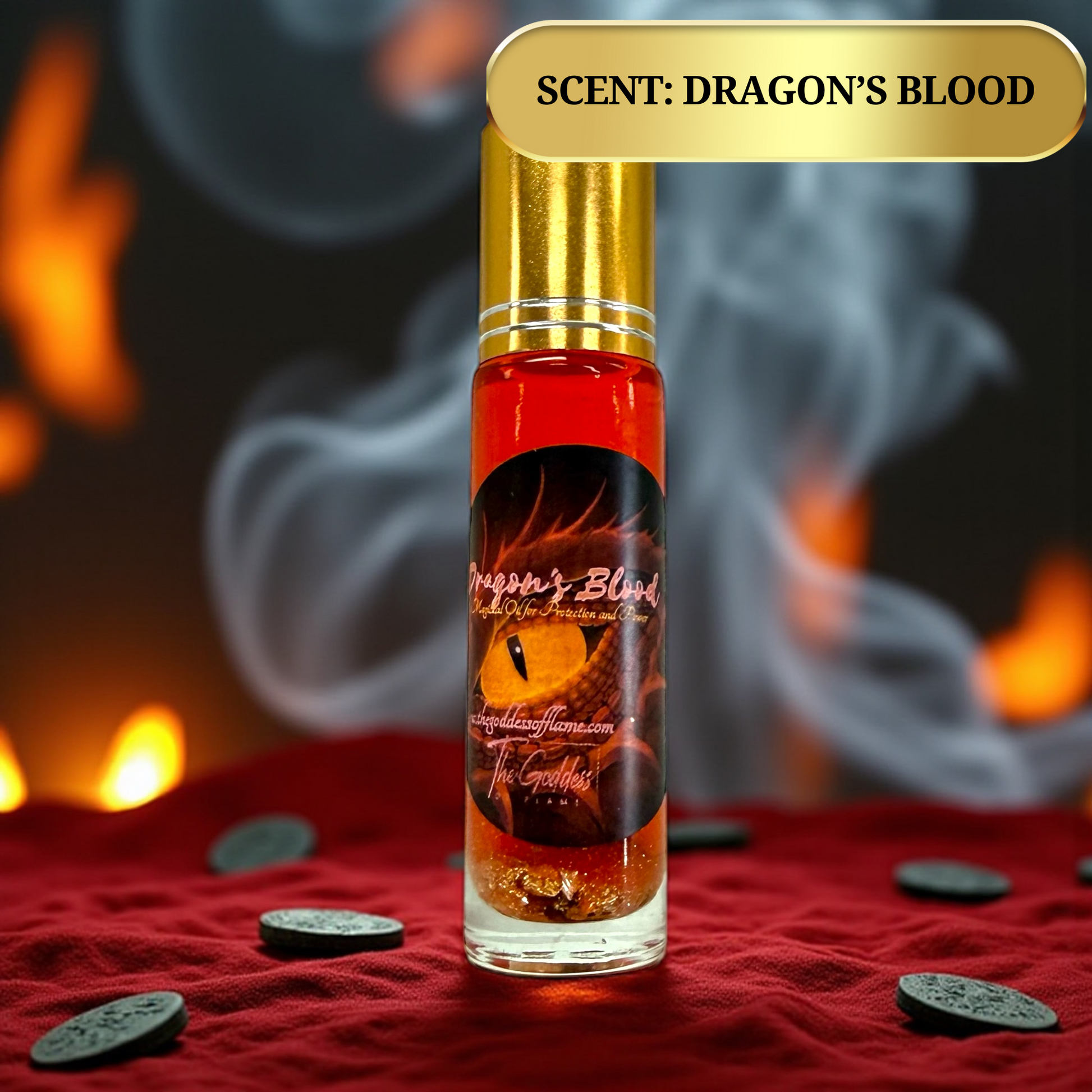 The Goddess of Flame Dragon’s Blood Roll-On Oil – Cleansing and Empowerment
