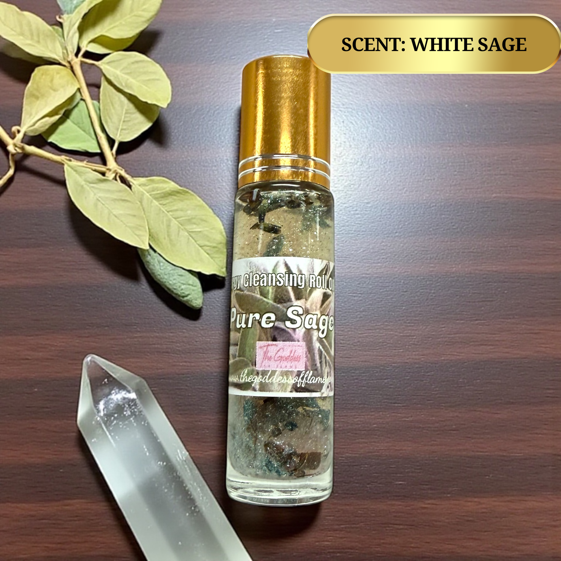 Glass roll on bottle sage spiritual oil