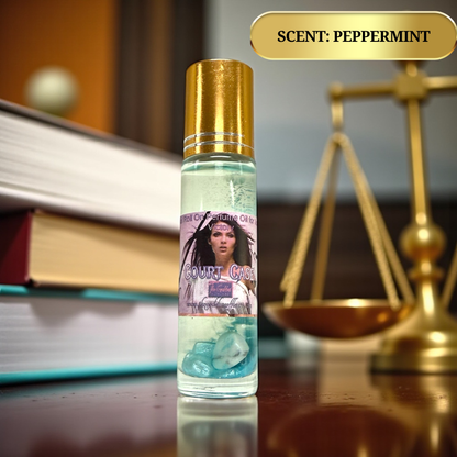 Glass roll on bottle justice ritual oil for legal matters
