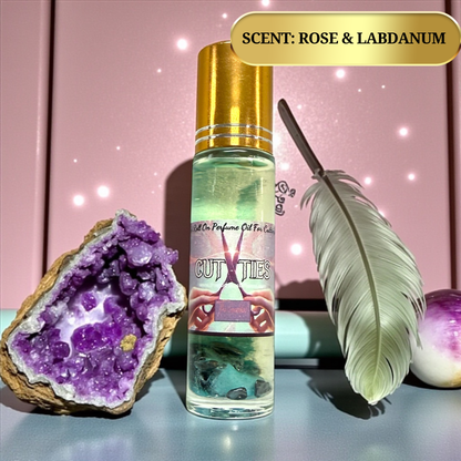 Glass roll on bottle cord cutting spiritual oil