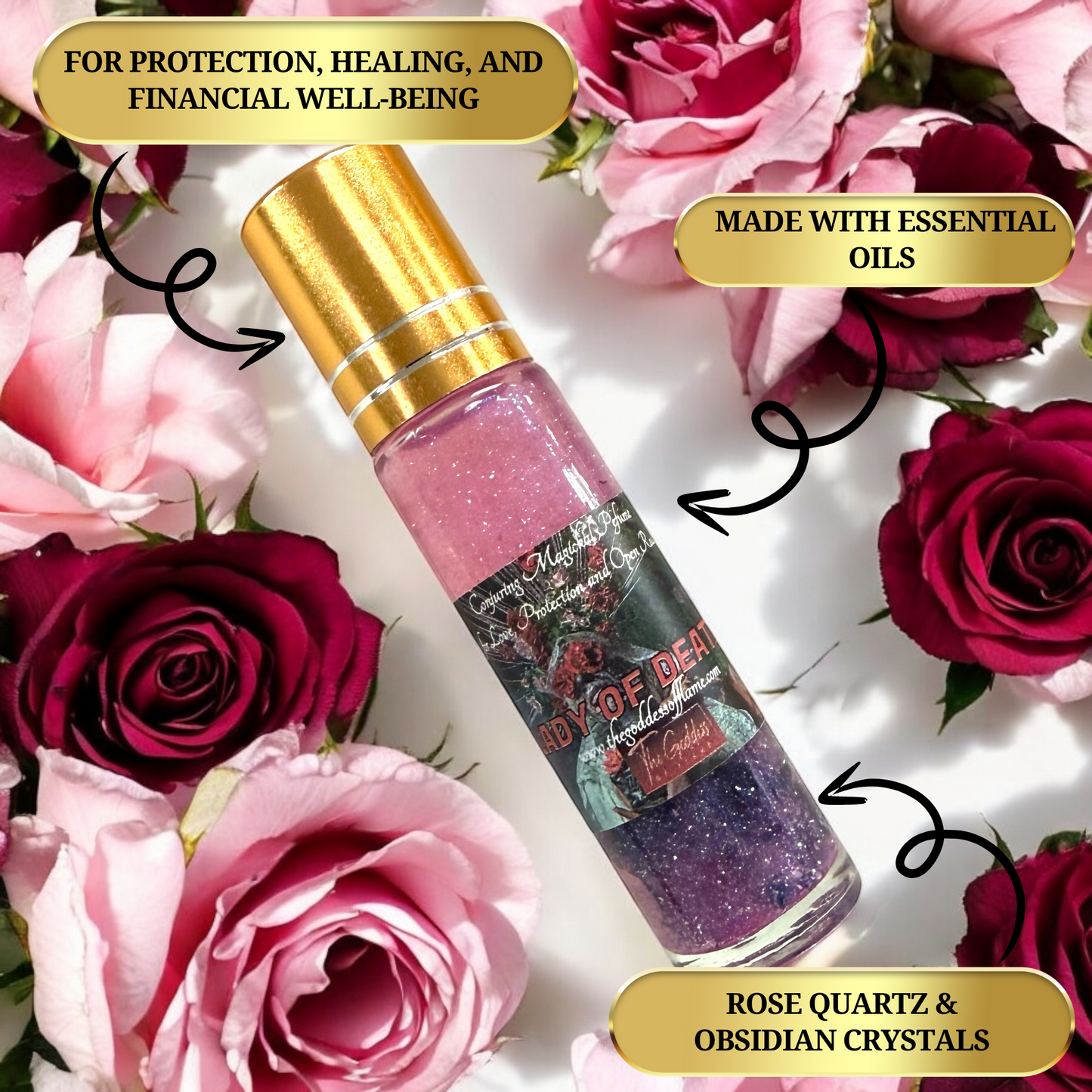 Lady Of Death ( Santa Muerte) Conjuring Magic Roll-On Perfume Oil