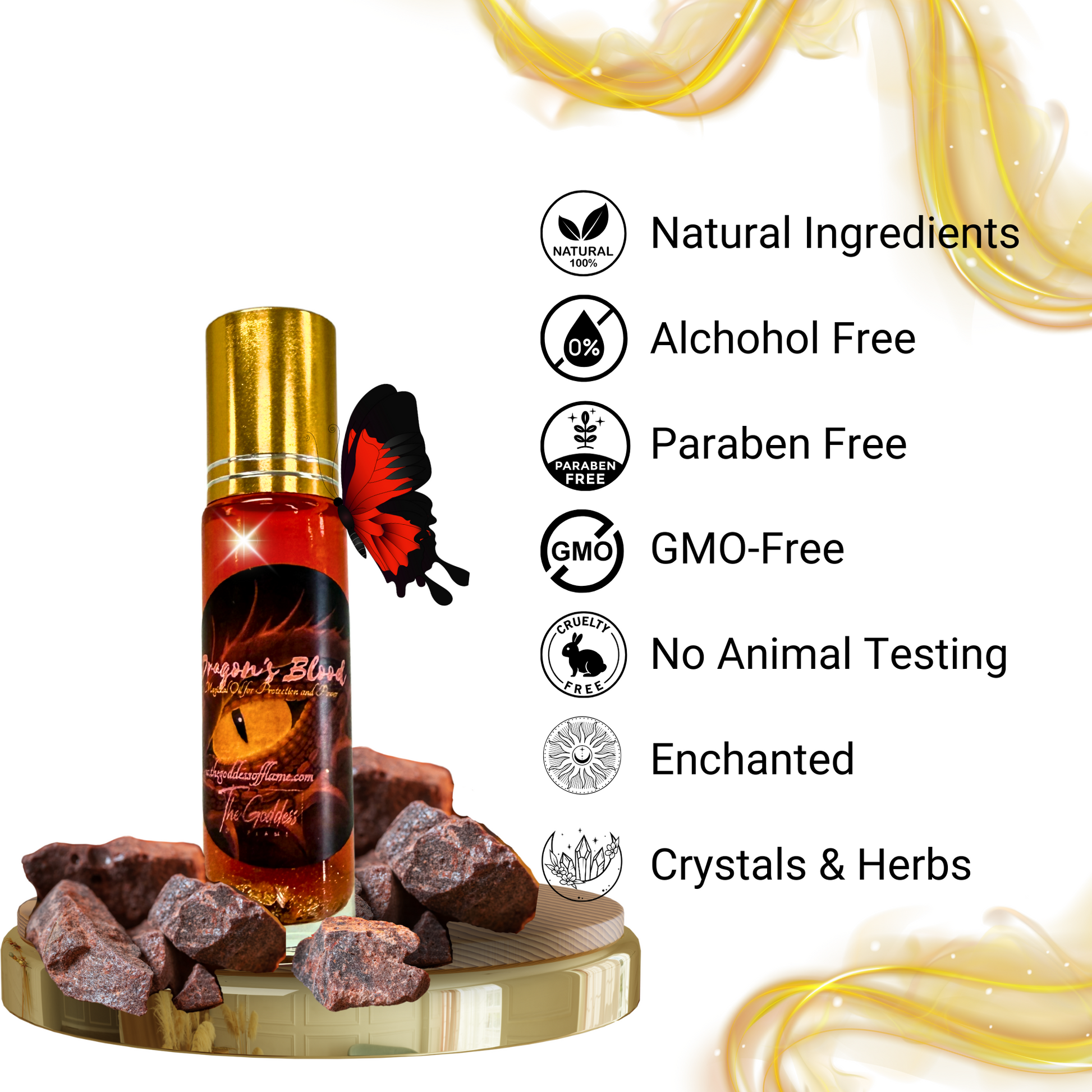 10ml Dragon’s Blood Perfume Oil Roll-On for Wiccan, Hoodoo, Pagan, Conjure