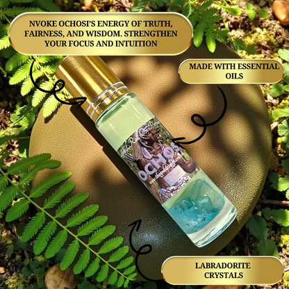 Orisha Ochosi offering oil for Santeria and Ifa practices