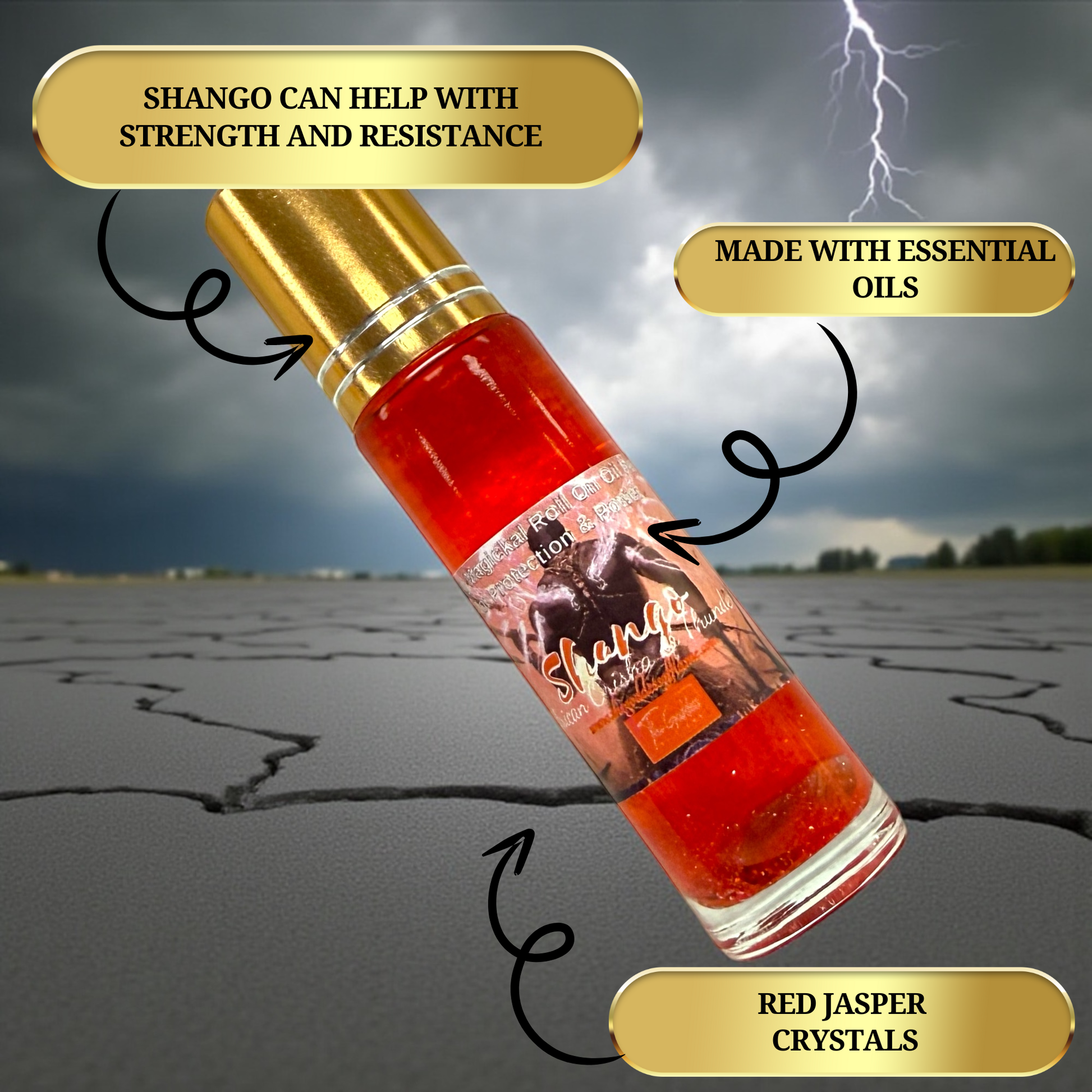 Thunder god inspired ritual oil for leadership and dominance