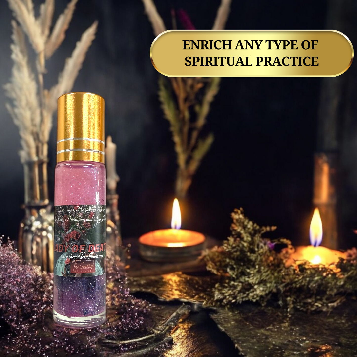 Lady Of Death ( Santa Muerte) Conjuring Magic Roll-On Perfume Oil