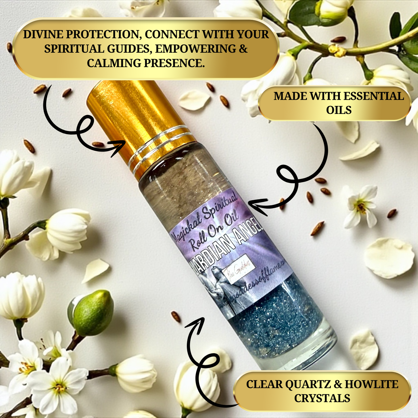 Spiritual guardian angel oil for peace and clarity