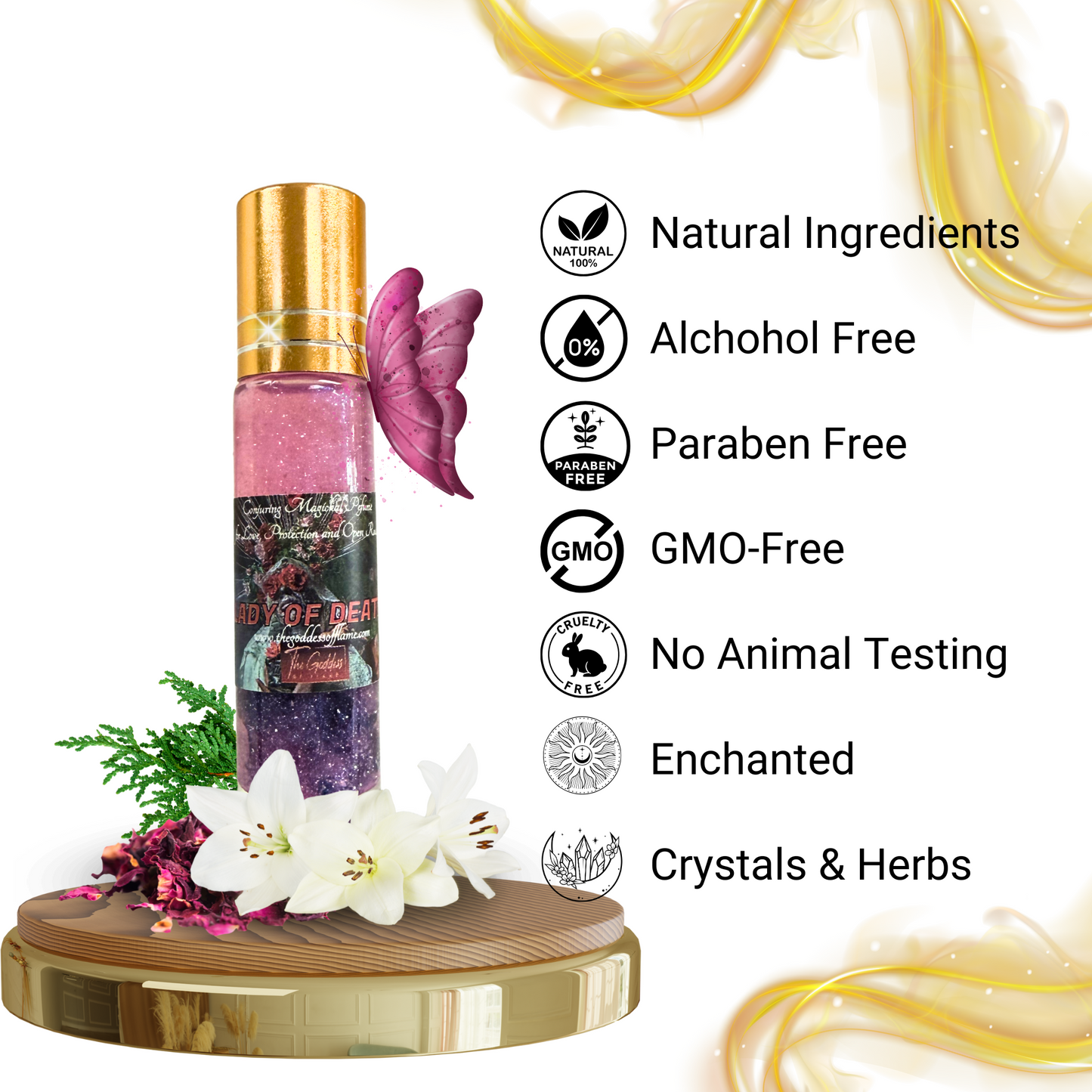 Lady Of Death ( Santa Muerte) Conjuring Magic Roll-On Perfume Oil