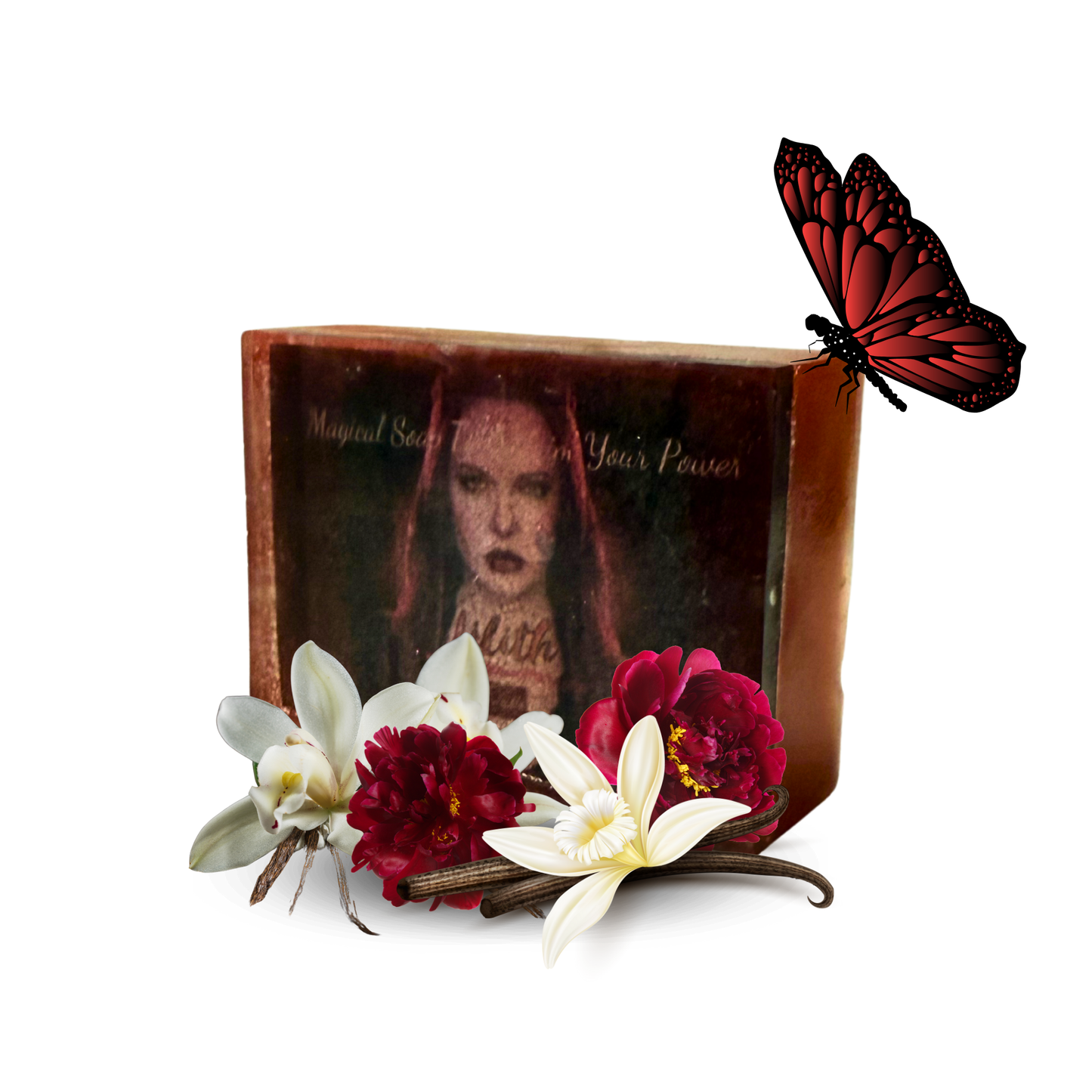Lilith Ritual Soap Bar on altar with crystals and candles