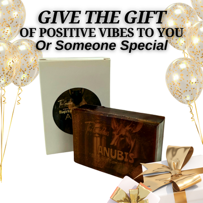 Anubis Ritual Soap Bar | Spiritual Cleansing & Protection | Egyptian God of the Afterlife Energy Bath for Transformation & Renewal