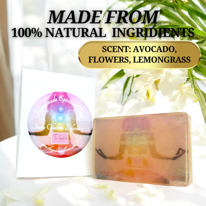 Chakra cleansing soap bar for meditation and spiritual alignment