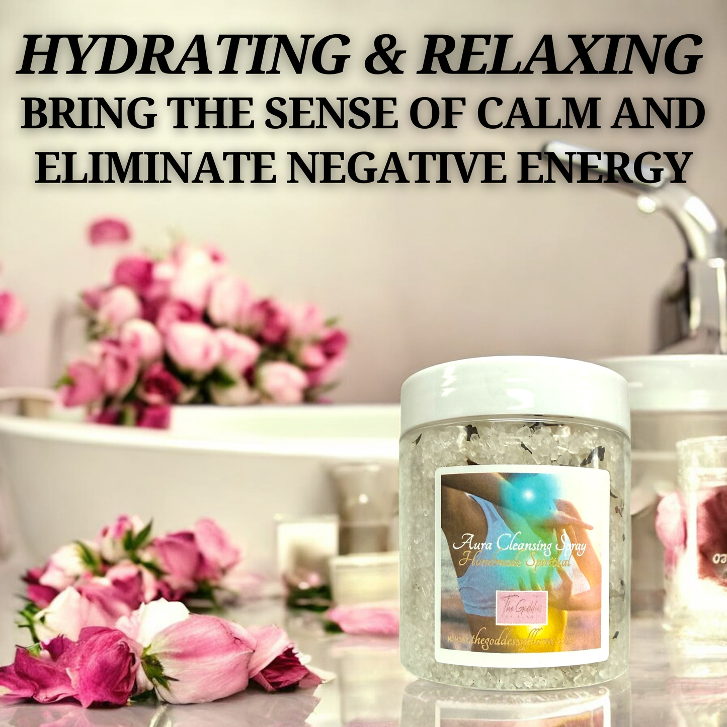 Cleansing bath salt for releasing stagnant or negative energy