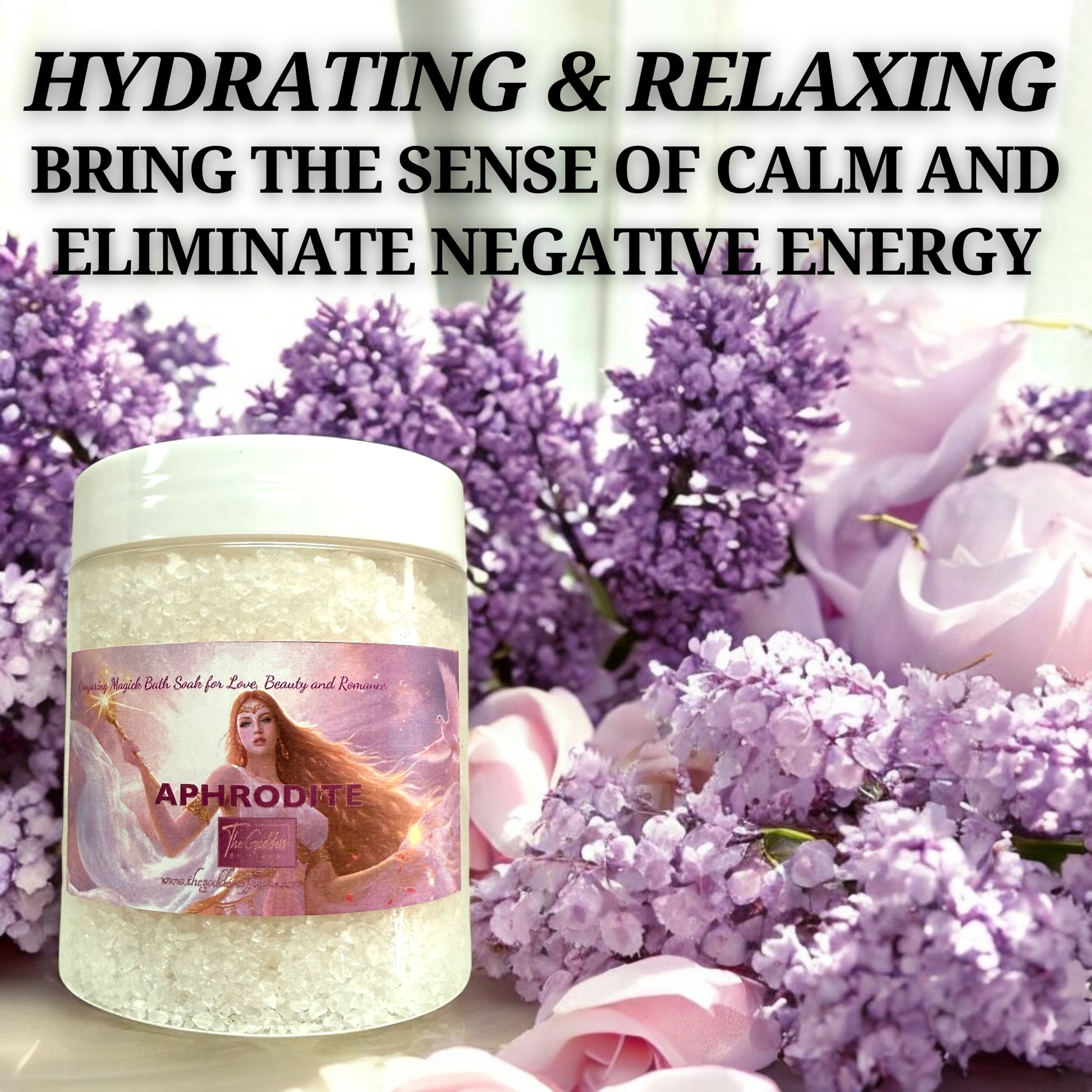 Aphrodite Bath Salt used in a love ritual bath setup