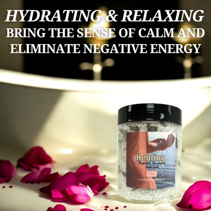 Soothing bath salt for restorative and healing rituals