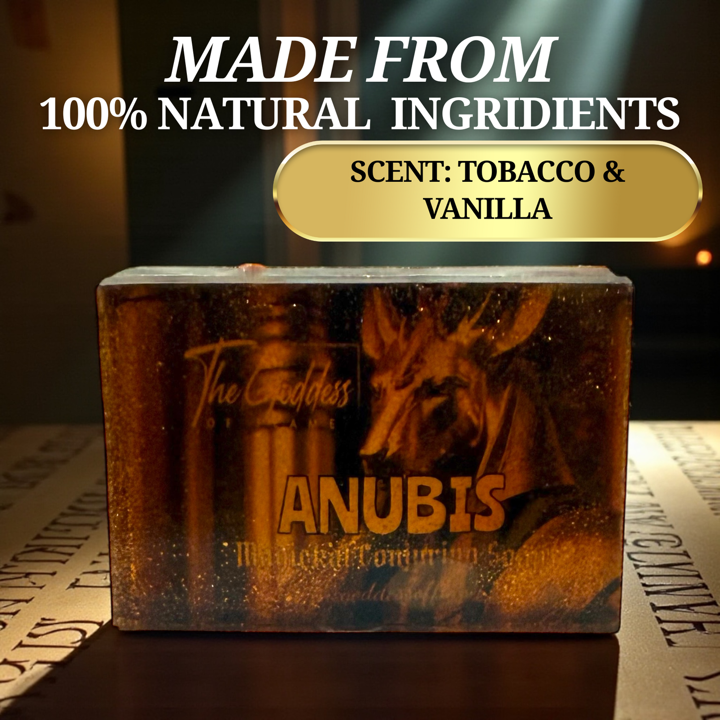 Anubis Ritual Soap Bar | Spiritual Cleansing & Protection | Egyptian God of the Afterlife Energy Bath for Transformation & Renewal