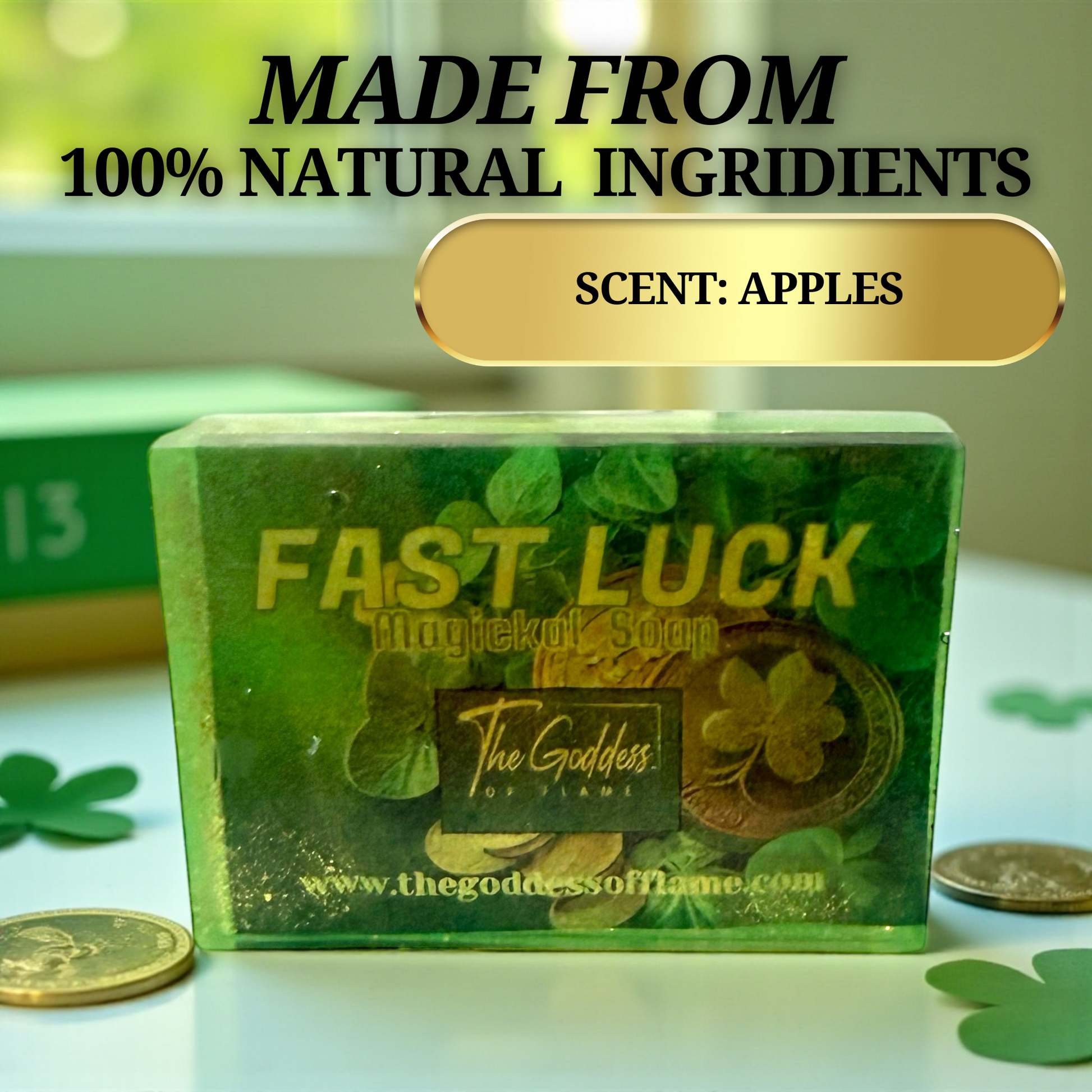 Handmade spiritual soap for prosperity and luck