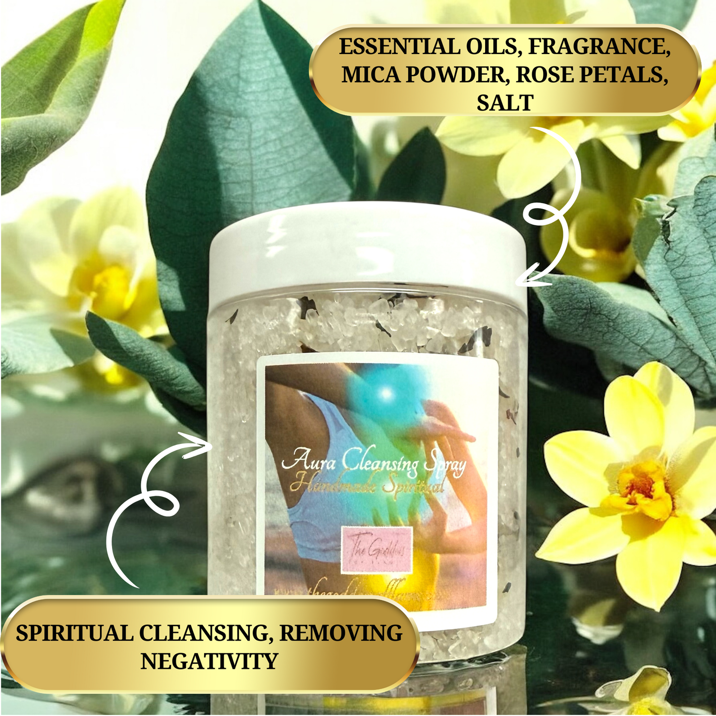 Aura cleansing ritual bath salt with grounding and protective energy