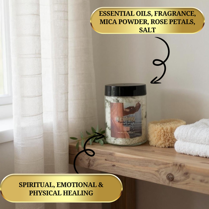 Healing bath soak for spiritual wellness and self-care