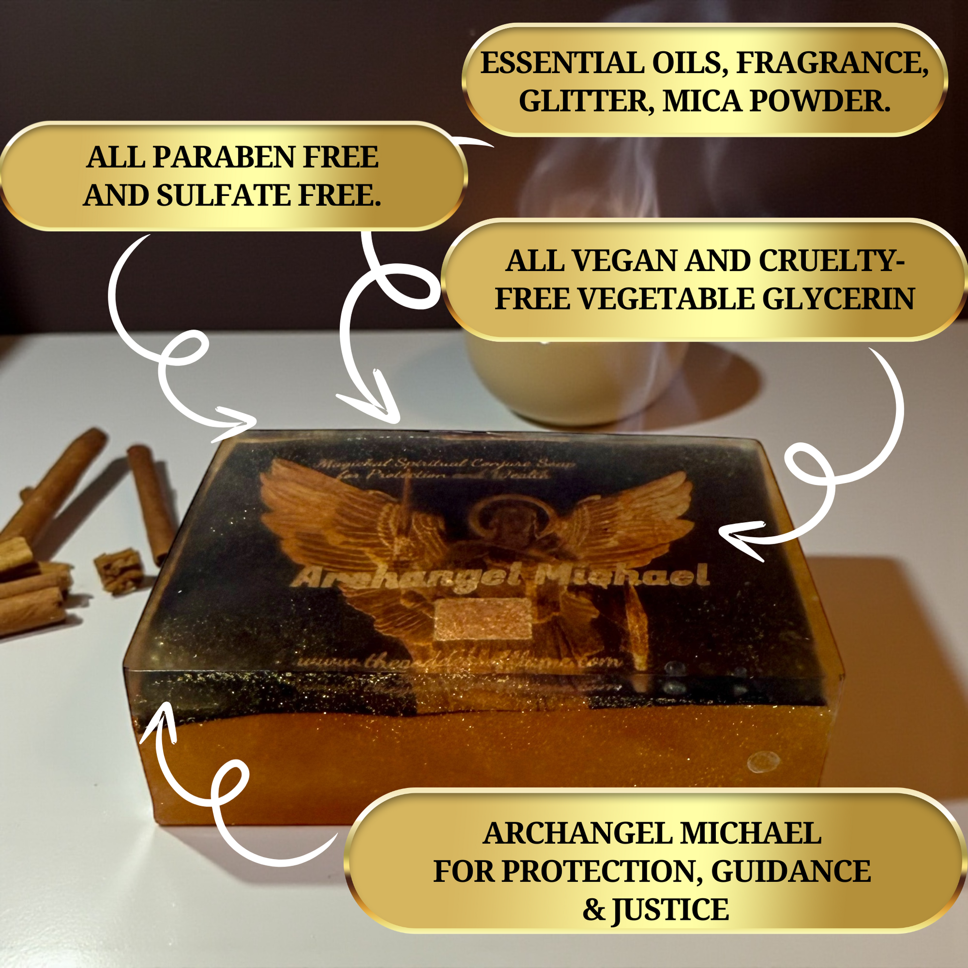 Handmade ritual soap for faith, courage, and cleansing