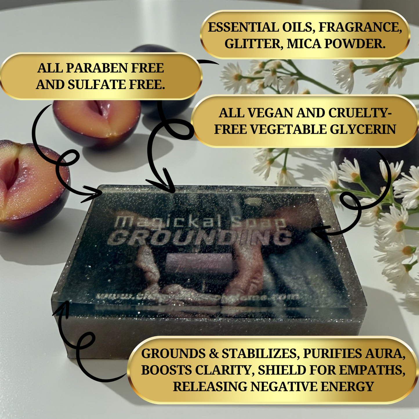 Vegan Glycerin Soap with Earthy Essential Oils