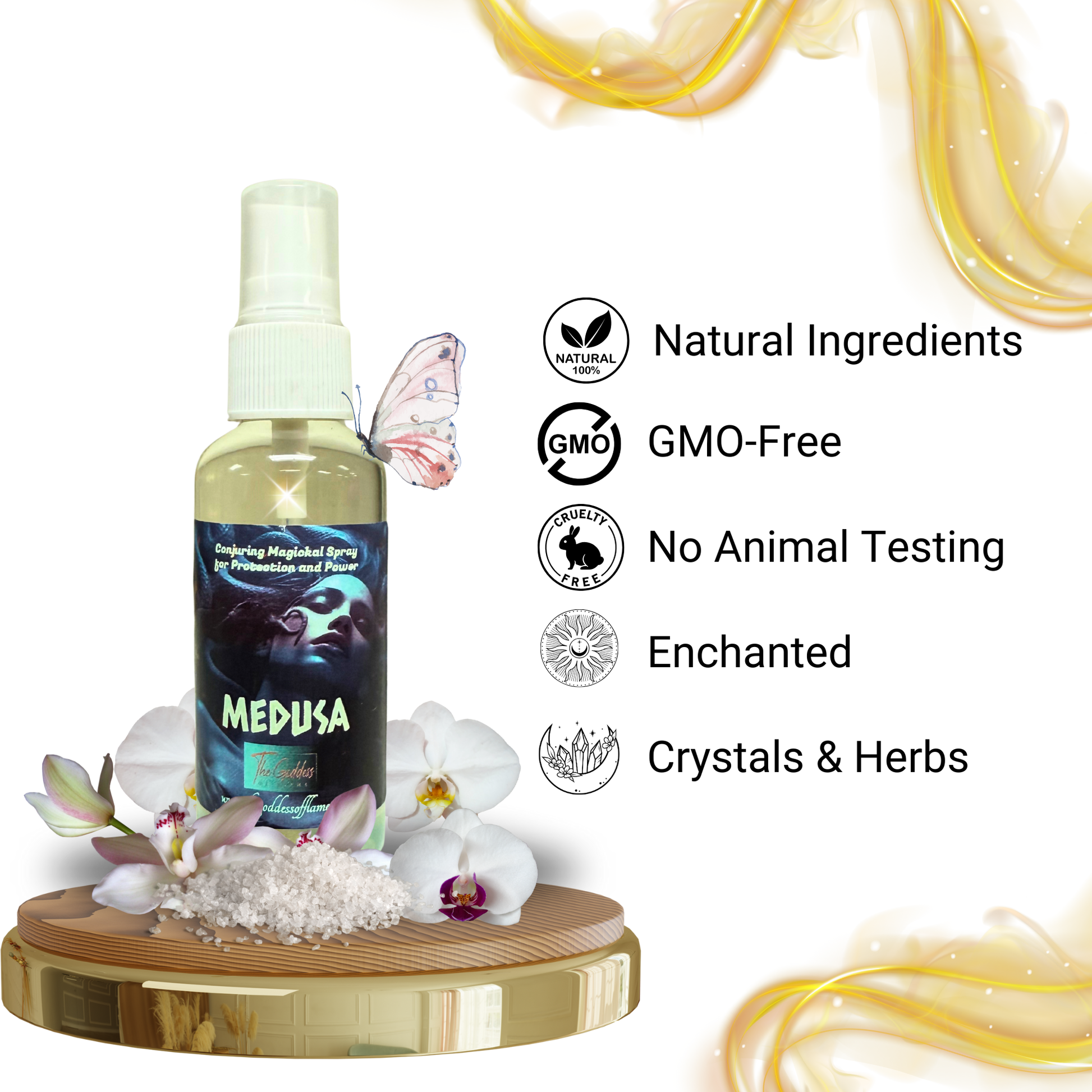 Medusa Spray on Display Table