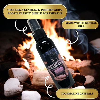 Vegan aromatherapy Grounding Spray with Smoky Quartz and Patchouli scent