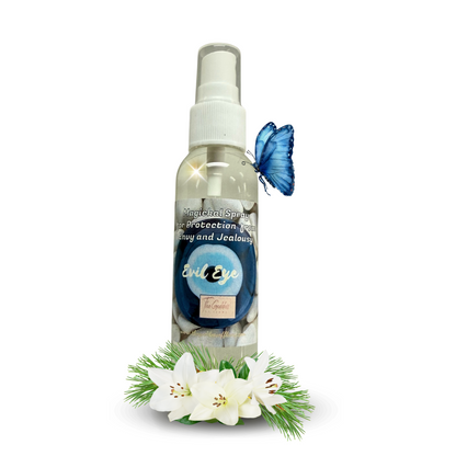 Evil Eye Protection Spray – Aura Cleansing Mist with Lavender, Sage & Crystal Energy