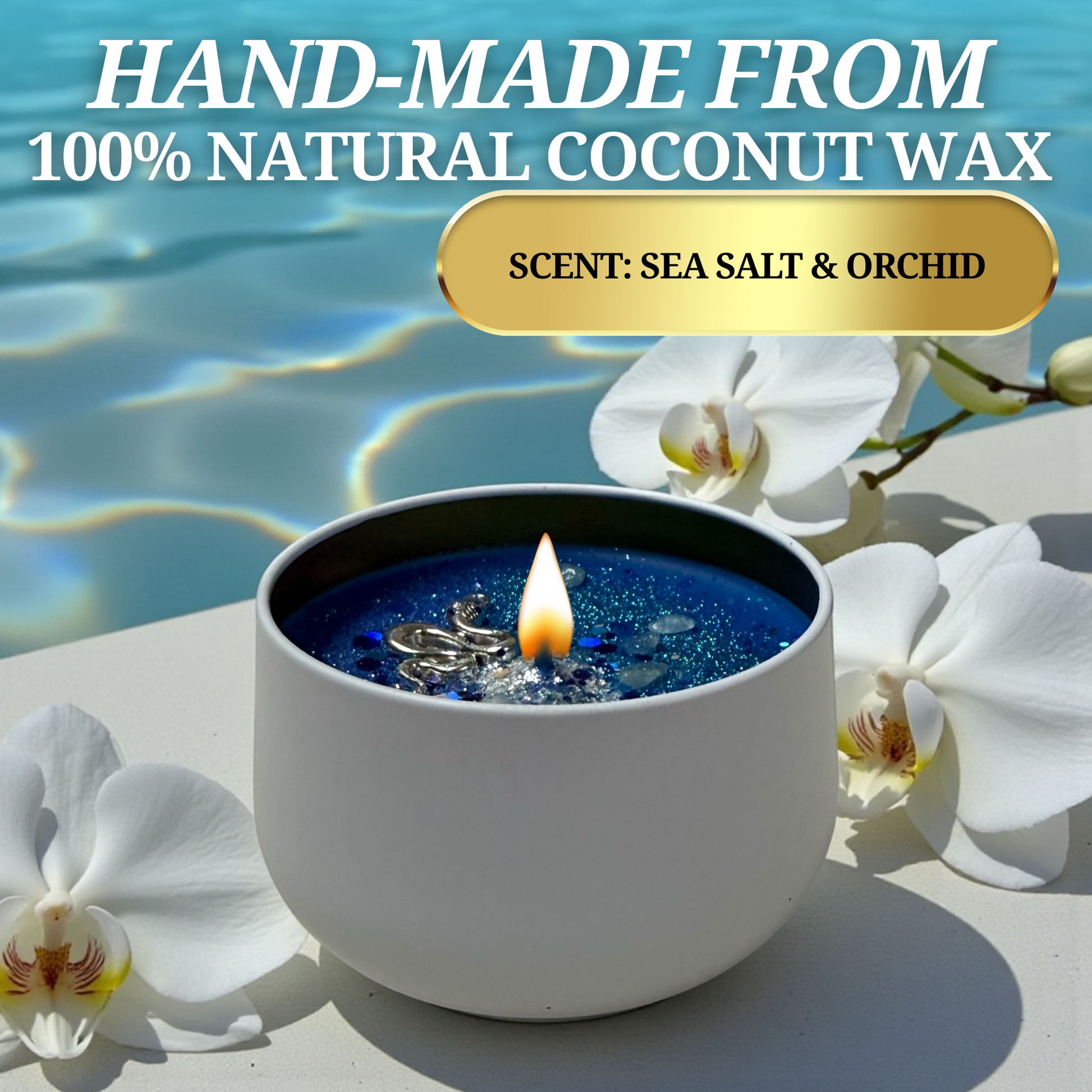 White Medusa ritual candle inspired by serpent goddess energy