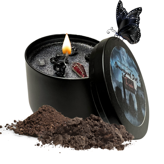 Graveyard Dirt Spiritual Candle for Necromancy, Protection and Banishing