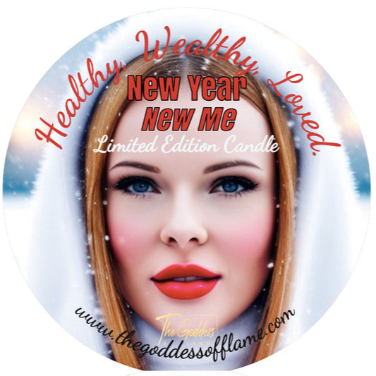 New Year, New Me Spell Candle- Attract Wealth, Health & Love in 2025