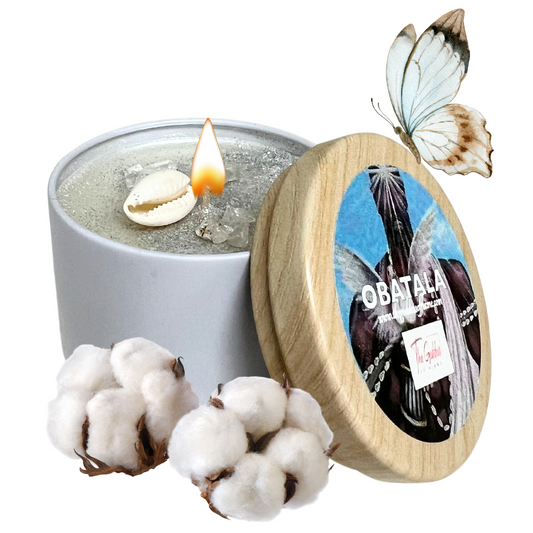 Obatala Spiritual Offering Spell Candle for Healing, Peace, Protection and Power