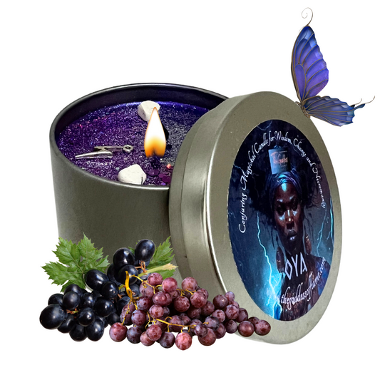 Oya African Goddess of Storms Conjuring Ritual Candle