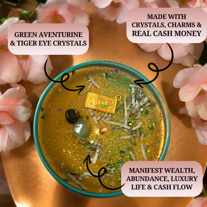 Rich B$tch Money Candle With Real Cash Money Inside