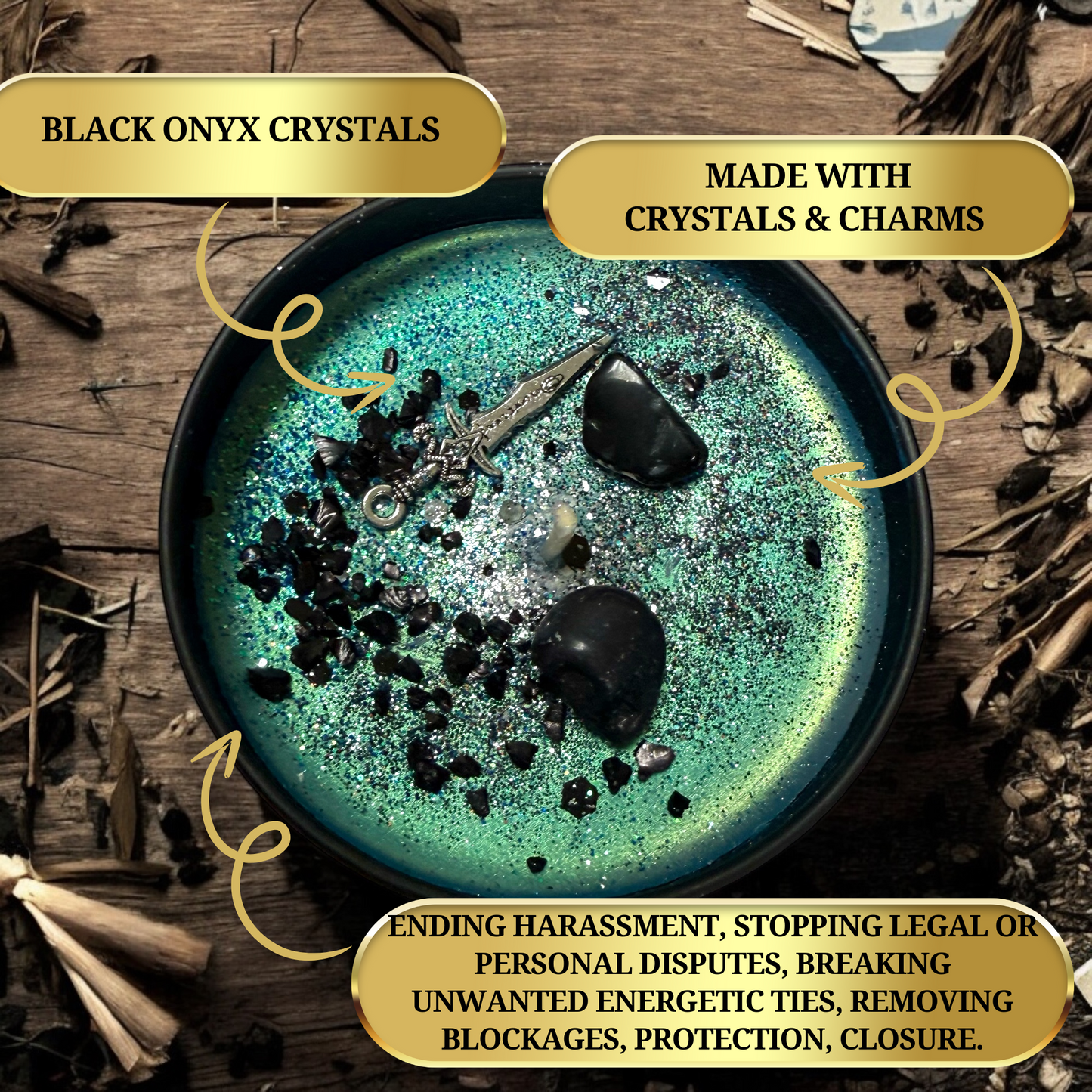 Cease And Desist Spell Candle - Protection, Removing Blockages and CutTies