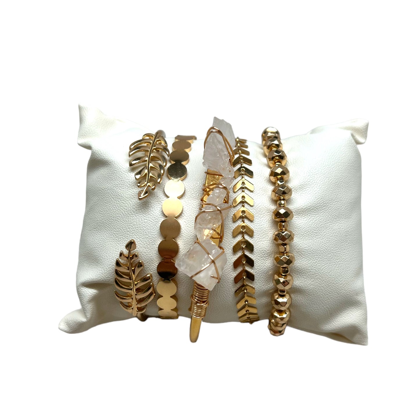 Crystal Bracelet Set Clear Quartz P-26