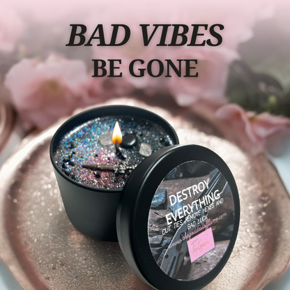 Destroy Everything Spiritual Candle to Cut Ties, Remove Hexes and Bad luck