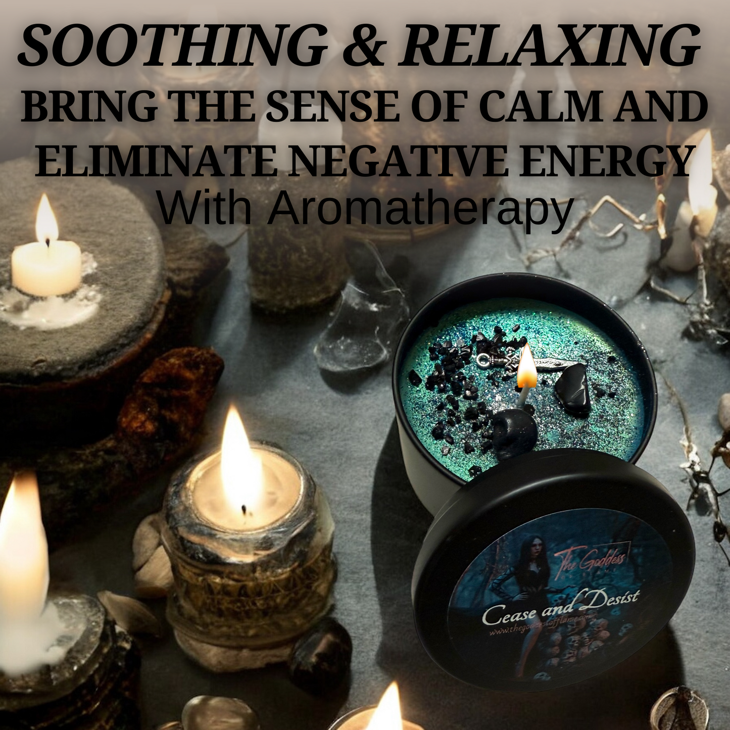 Cease And Desist Spell Candle - Protection, Removing Blockages and CutTies
