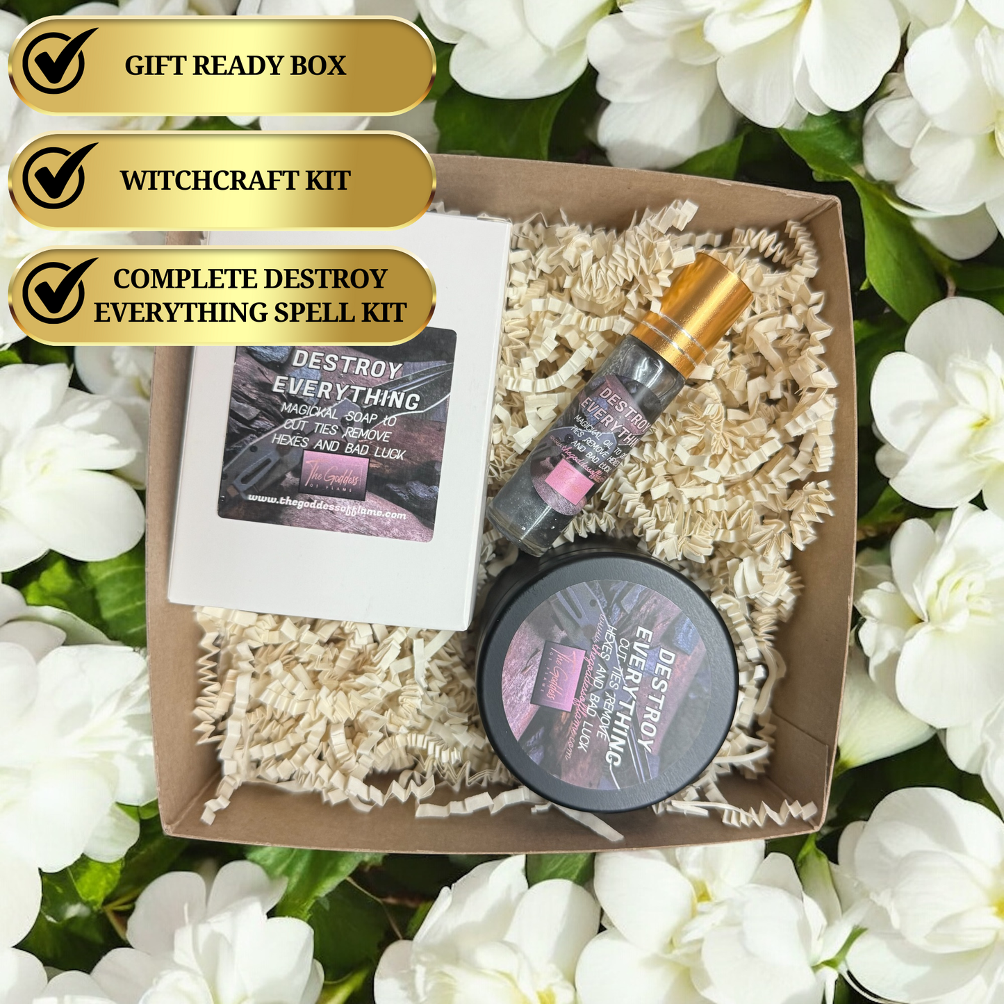 Destroy Everything Spell Kit- Remove Negativity, Hexes, Bad Luck & Cut Ties