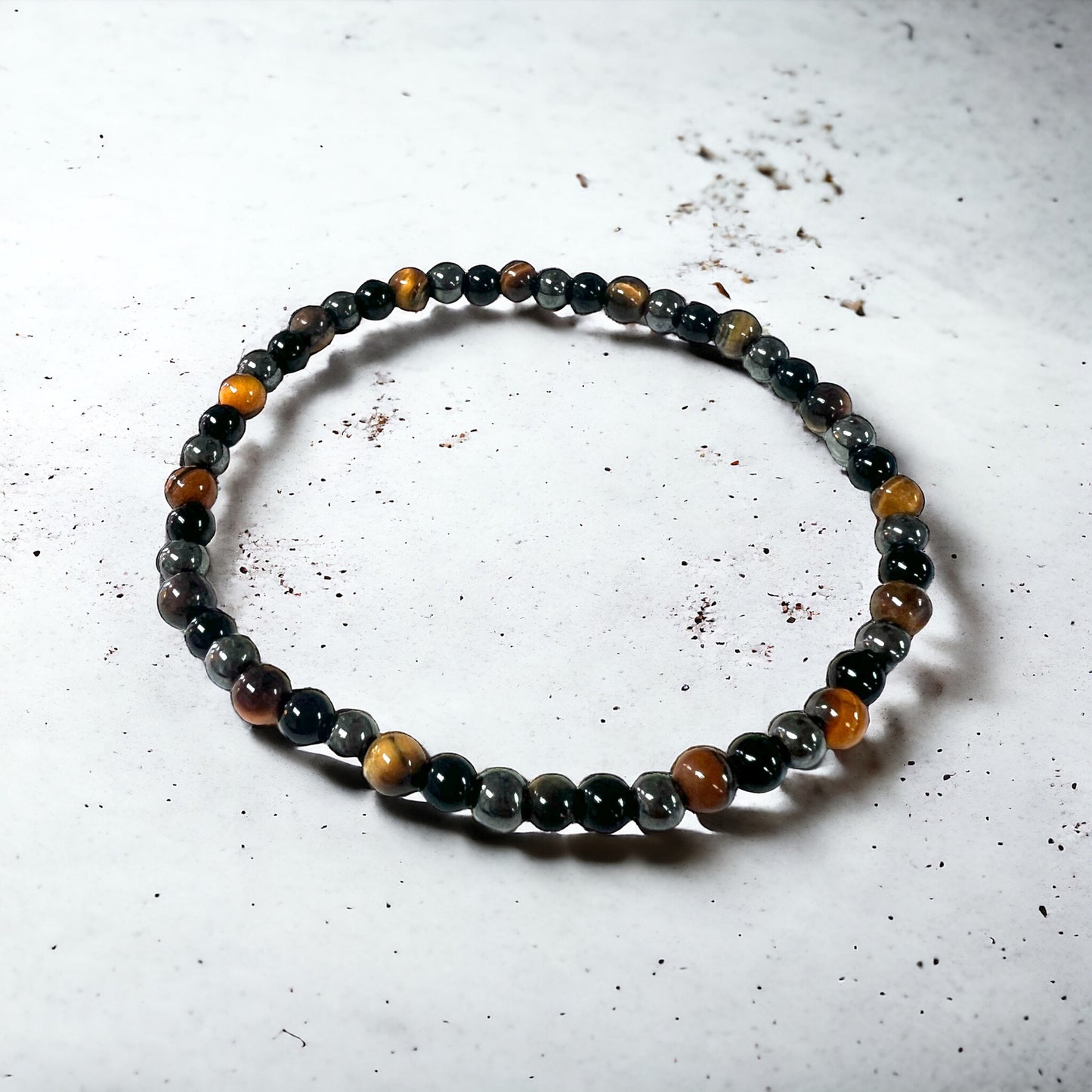 Triple Protection Hematite, Tiger Eye, Black Tourmaline Crystal Bracelet